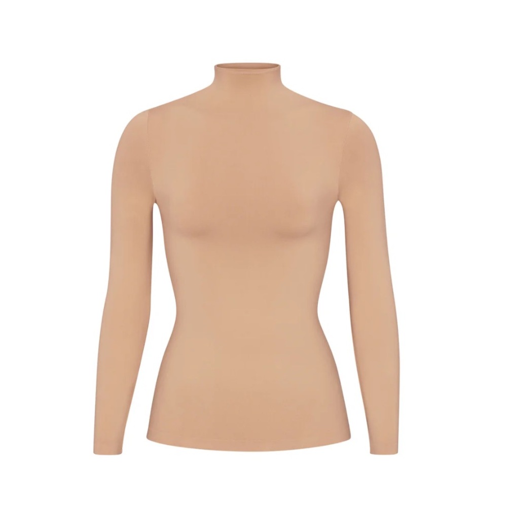 NWT SKIMS SOFT SMOOTHING TURTLENECK TOP OCHRE 3X